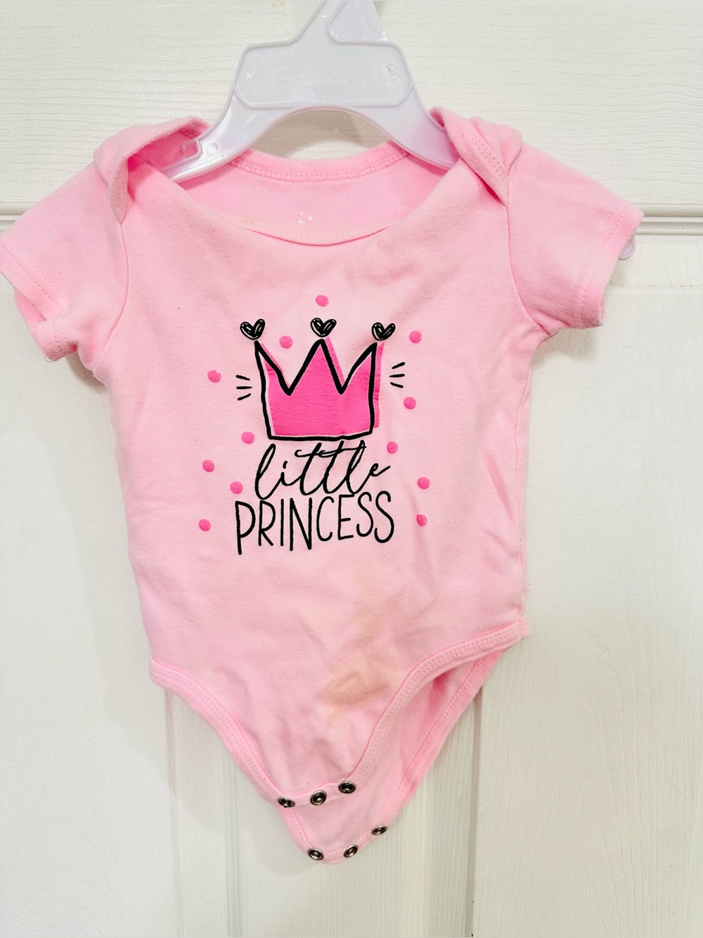 Pink 'Little Princess' One-Piece Bodysuit